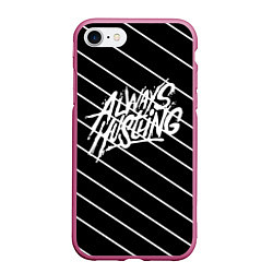 Чехол iPhone 7/8 матовый Always Hustling, цвет: 3D-малиновый