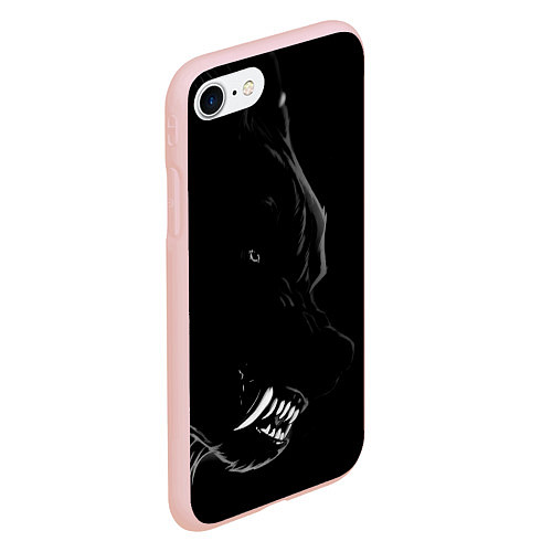 Чехол iPhone 7/8 матовый Wolf / 3D-Светло-розовый – фото 2