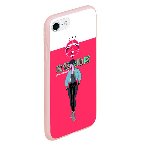 Чехол iPhone 7/8 матовый Призрак в доспехах / 3D-Светло-розовый – фото 2