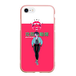 Чехол iPhone 7/8 матовый Призрак в доспехах, цвет: 3D-светло-розовый