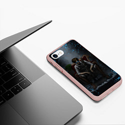 Чехол iPhone 7/8 матовый Леви Аккерман АТАКА ТИТАНОВ, цвет: 3D-светло-розовый — фото 2