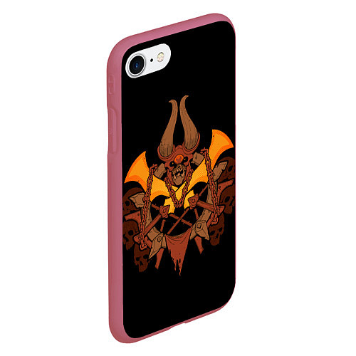 Чехол iPhone 7/8 матовый Дум Dota 2 / 3D-Малиновый – фото 2