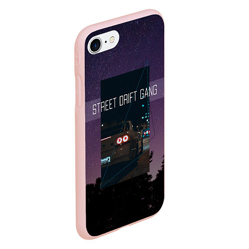 Чехол iPhone 7/8 матовый Street Drift Gang Дрифт / 3D-Светло-розовый – фото 2