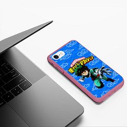 Чехол iPhone 7/8 матовый МОЯ ГЕРОЙСКАЯ АКАДЕМИЯ, цвет: 3D-малиновый — фото 2