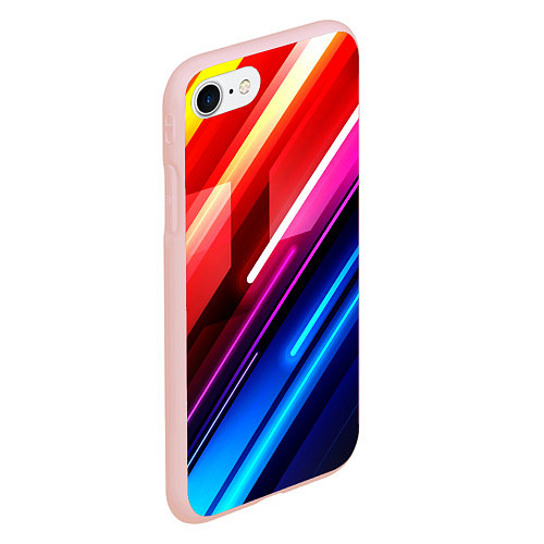 Чехол iPhone 7/8 матовый НЕОН / 3D-Светло-розовый – фото 2