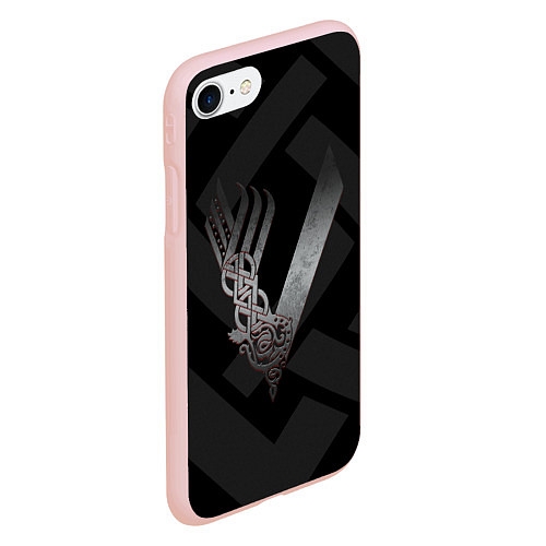Чехол iPhone 7/8 матовый ВИКИНГИ VIKINGS V / 3D-Светло-розовый – фото 2