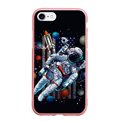 Чехол iPhone 7/8 матовый Космическая Тема США, цвет: 3D-баблгам