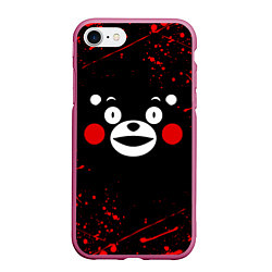 Чехол iPhone 7/8 матовый KUMAMON КУМАМОН, цвет: 3D-малиновый