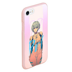 Чехол iPhone 7/8 матовый Rei Ayanami, цвет: 3D-светло-розовый — фото 2