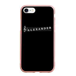 Чехол iPhone 7/8 матовый Alexander, цвет: 3D-светло-розовый