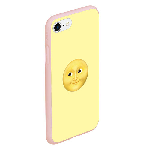 Чехол iPhone 7/8 матовый Светлая луна / 3D-Светло-розовый – фото 2