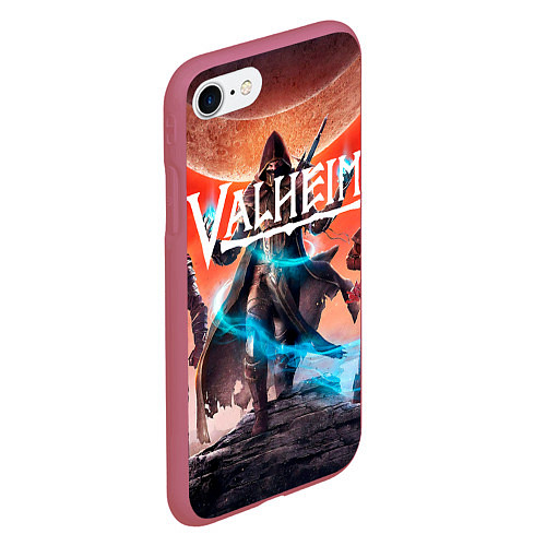Чехол iPhone 7/8 матовый Valheim / 3D-Малиновый – фото 2
