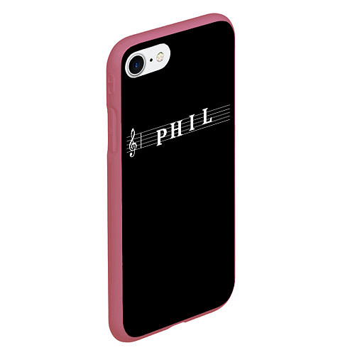 Чехол iPhone 7/8 матовый Phil / 3D-Малиновый – фото 2