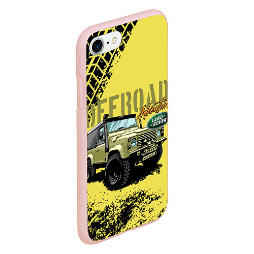 Чехол iPhone 7/8 матовый LAND ROVER / 3D-Светло-розовый – фото 2