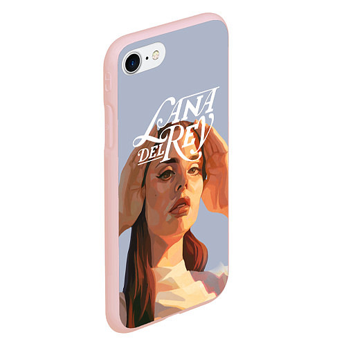 Чехол iPhone 7/8 матовый Lana del rey / 3D-Светло-розовый – фото 2