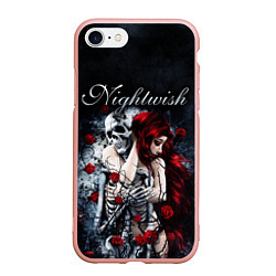 Чехол iPhone 7/8 матовый NIGHTWISH, цвет: 3D-светло-розовый