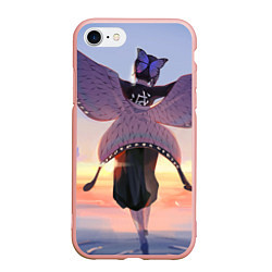 Чехол iPhone 7/8 матовый КЛИНОК РАССЕКАЮЩИЙ ДЕМОНОВ, цвет: 3D-светло-розовый