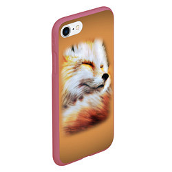 Чехол iPhone 7/8 матовый Лисичка, цвет: 3D-малиновый — фото 2