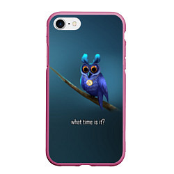 Чехол iPhone 7/8 матовый Owl, цвет: 3D-малиновый