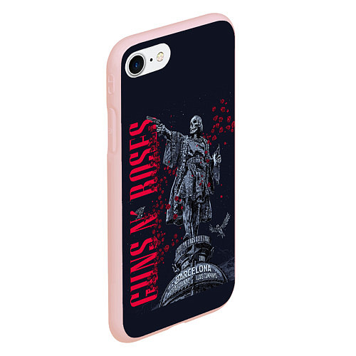 Чехол iPhone 7/8 матовый GUNS-N-ROSES / 3D-Светло-розовый – фото 2