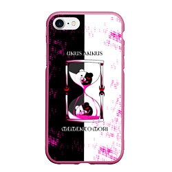 Чехол iPhone 7/8 матовый MONOKUMA МОНОКУМА HOURGLASS, цвет: 3D-малиновый