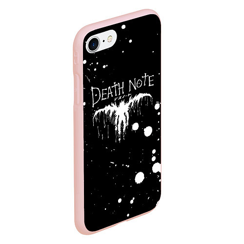 Чехол iPhone 7/8 матовый DEATH NOTE ТЕТРАДЬ СМЕРТИ / 3D-Светло-розовый – фото 2