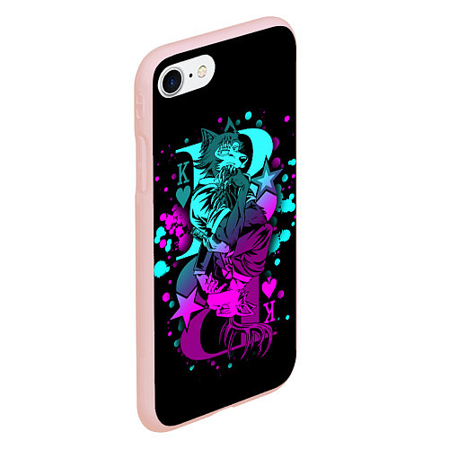 Чехол iPhone 7/8 матовый BEASTARS, Легоши и Луи / 3D-Светло-розовый – фото 2