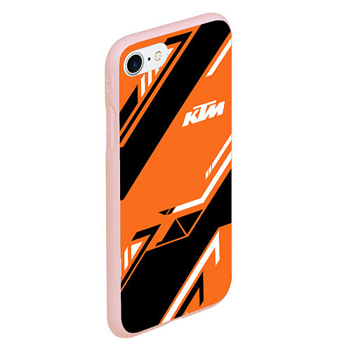 Чехол iPhone 7/8 матовый KTM КТМ SPORT / 3D-Светло-розовый – фото 2