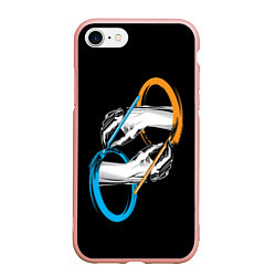Чехол iPhone 7/8 матовый PORTAL 2 ПОРТАЛ 2, цвет: 3D-светло-розовый