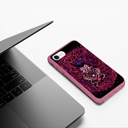 Чехол iPhone 7/8 матовый DEATH NOTE ТЕТРАДЬ СМЕРТИ, цвет: 3D-малиновый — фото 2