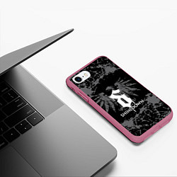 Чехол iPhone 7/8 матовый Shinedown, цвет: 3D-малиновый — фото 2