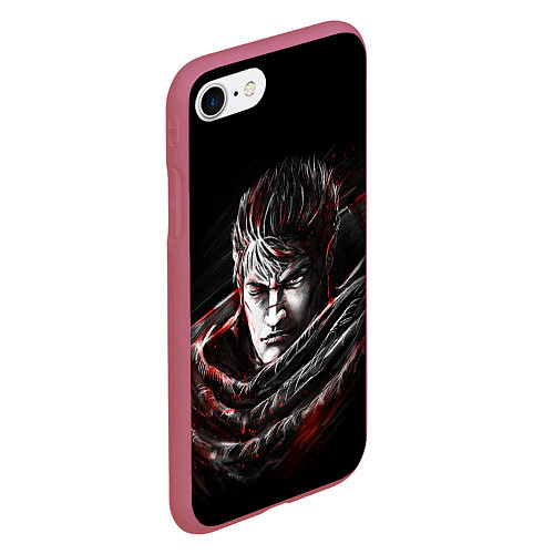 Чехол iPhone 7/8 матовый BERSERK БЕРСЕРК / 3D-Малиновый – фото 2