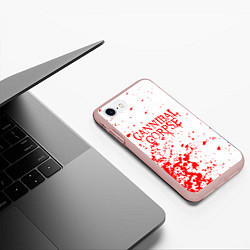 Чехол iPhone 7/8 матовый Cannibal corpse, цвет: 3D-светло-розовый — фото 2