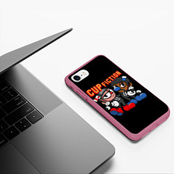 Чехол iPhone 7/8 матовый CUP FICTION, цвет: 3D-малиновый — фото 2