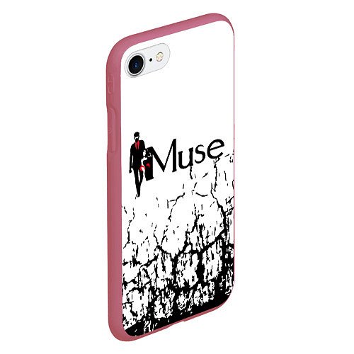 Чехол iPhone 7/8 матовый Muse / 3D-Малиновый – фото 2