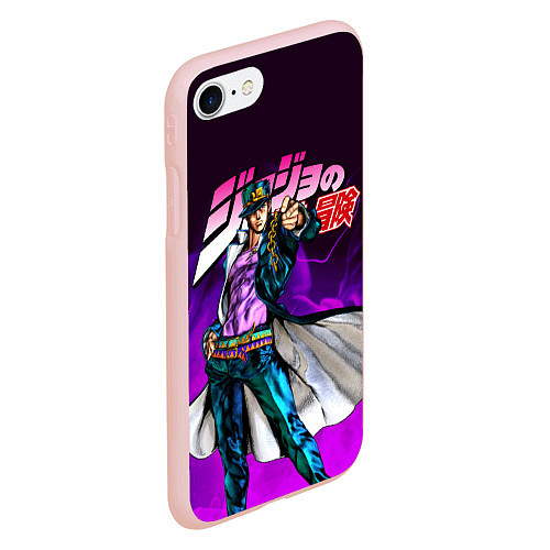 Чехол iPhone 7/8 матовый JOJOS BIZARRE ADVENTURE / 3D-Светло-розовый – фото 2