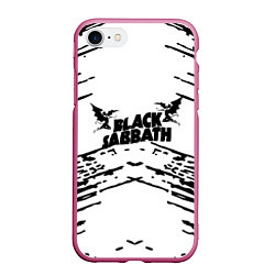 Чехол iPhone 7/8 матовый Black sabbath, цвет: 3D-малиновый