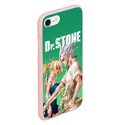 Чехол iPhone 7/8 матовый Dr Stone / 3D-Светло-розовый – фото 2