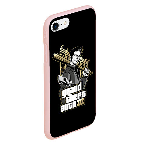 Чехол iPhone 7/8 матовый Клод GTA 3 / 3D-Светло-розовый – фото 2