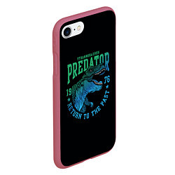 Чехол iPhone 7/8 матовый Dino predator, цвет: 3D-малиновый — фото 2