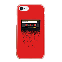 Чехол iPhone 7/8 матовый The death of the cassette tape, цвет: 3D-светло-розовый