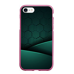 Чехол iPhone 7/8 матовый Luxury Green, цвет: 3D-малиновый