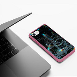 Чехол iPhone 7/8 матовый Симуляция, цвет: 3D-малиновый — фото 2
