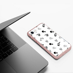 Чехол iPhone 7/8 матовый Кровосток Паттерн Z, цвет: 3D-светло-розовый — фото 2