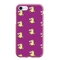 Чехол iPhone 7/8 матовый Фиолетовые пони