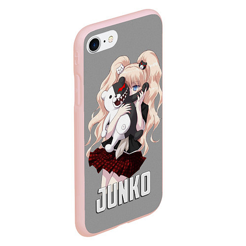 Чехол iPhone 7/8 матовый MONOKUMA JUNKO / 3D-Светло-розовый – фото 2