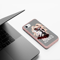 Чехол iPhone 7/8 матовый MONOKUMA JUNKO, цвет: 3D-светло-розовый — фото 2