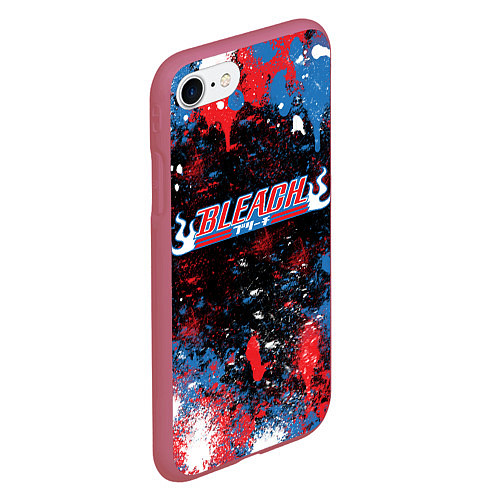 Чехол iPhone 7/8 матовый BLEACH LOGO БЛИЧ / 3D-Малиновый – фото 2