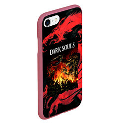 Чехол iPhone 7/8 матовый DARKSOULS DRAGON AGE, цвет: 3D-малиновый — фото 2