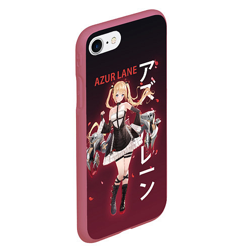 Чехол iPhone 7/8 матовый Azur lane / 3D-Малиновый – фото 2